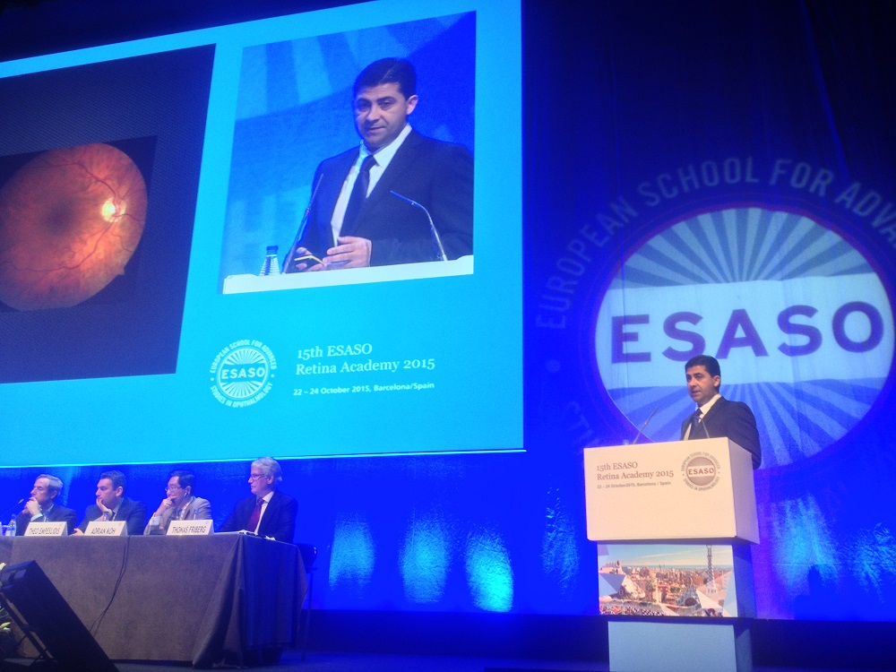 Dr Amir Mani Addressing ESASO Retina Academy 2015 in Spain